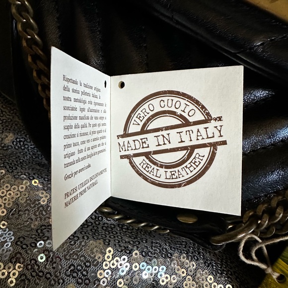 PRATESI FIRENZE Made in ITALY Women’s Shoulder Bag WITH REAL Italian Leather - Picture 14 of 17